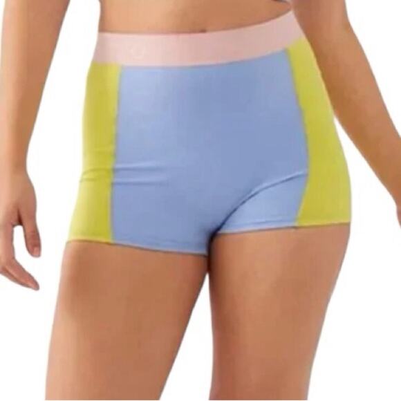 Outdoor Voices NWT Women's Pastel Zoom Bloomer Active Shorts Size Small Sky/Lime - Picture 6 of 8
